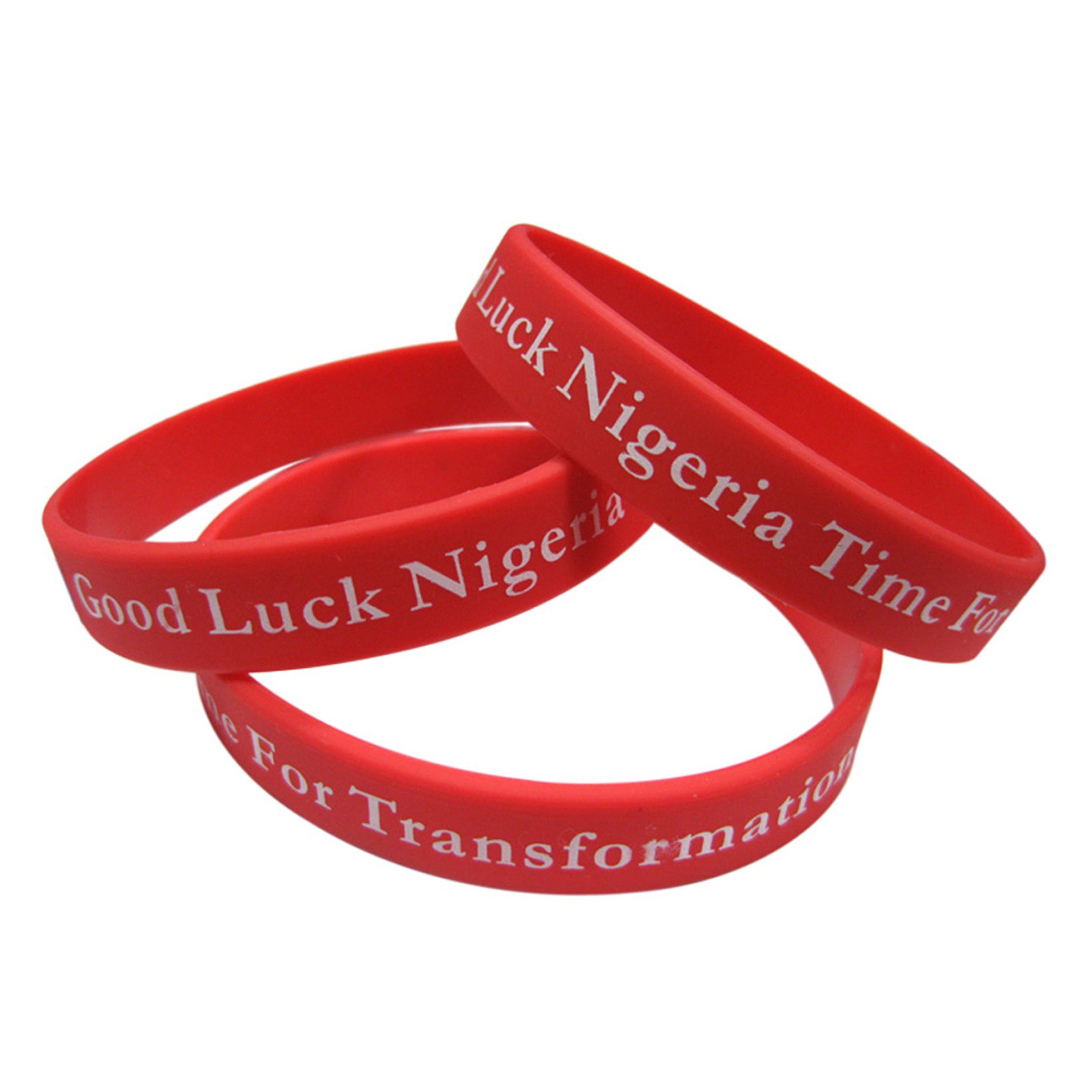 Logo Print Red Silicone Wristband (XY-SH1933)