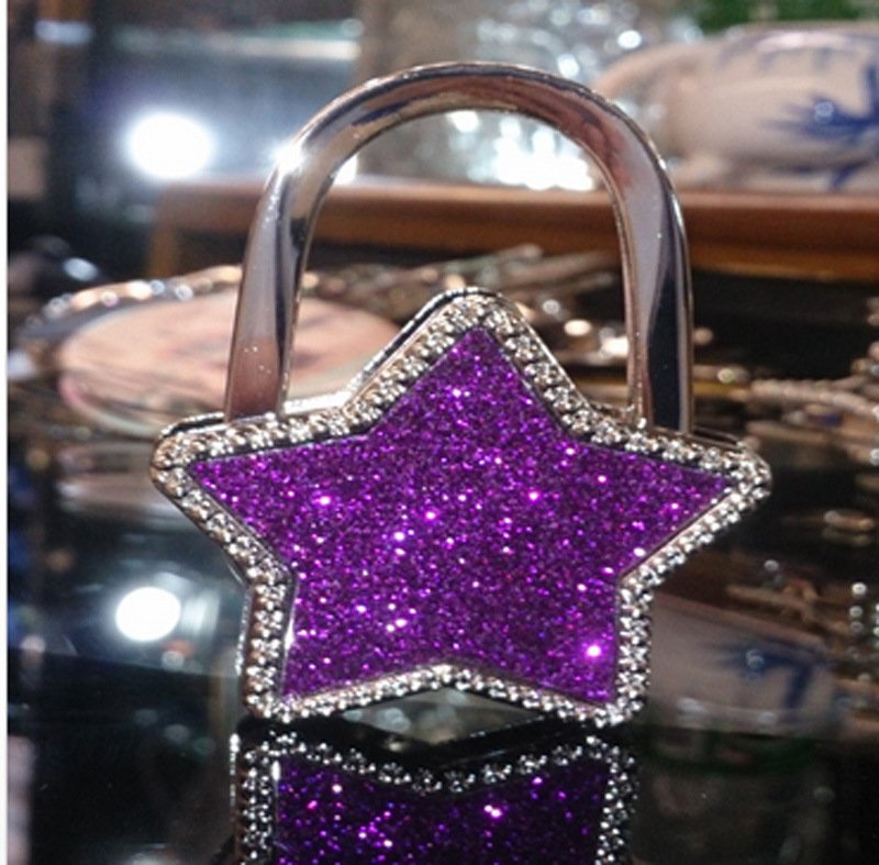 Factory Price Promotion Gift Glitter Starshaped Bag Hanger