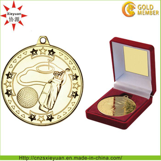 3D Logo Gold Copper Souvenir Coin with Velet Box