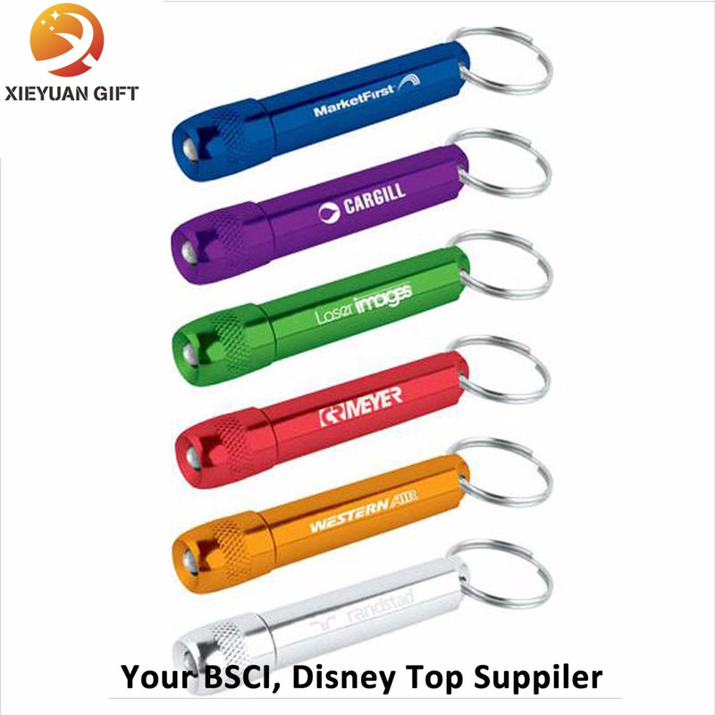 2015 Promotion Pockt Plastic LED Keychain Souvenir Made in China