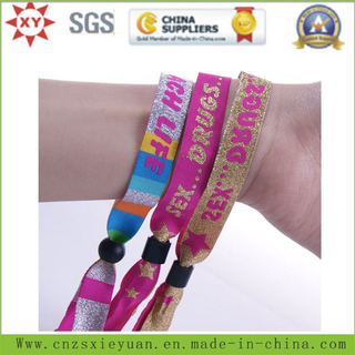 Promotional Custom Nylon Woven Wristband with Rdif for Events