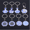 New Product Blue and White Porcelain Keychain for Gifts