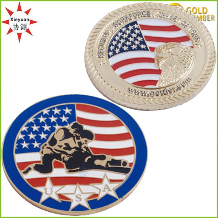 Top Quality Zinc Alloy USA Challenge Coin