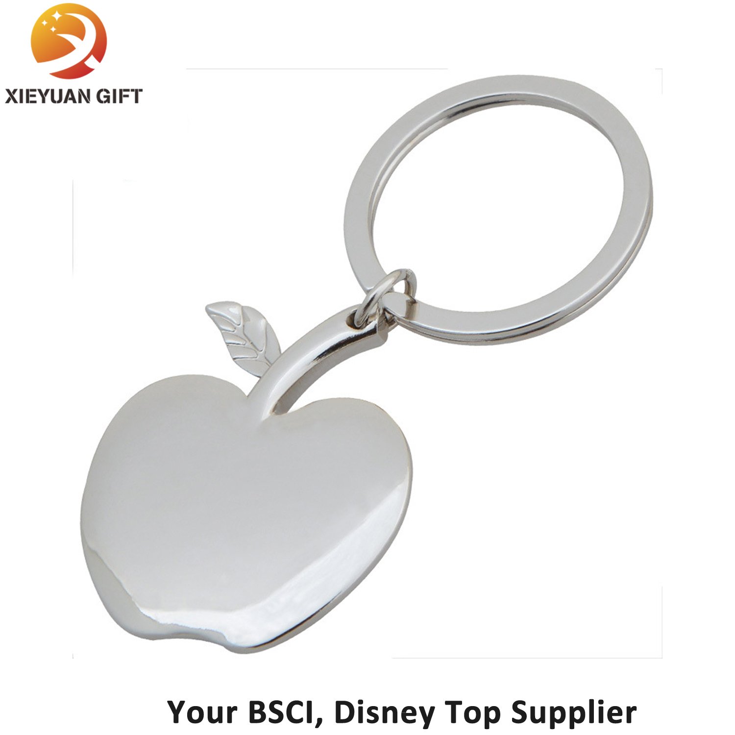 Gifts Apple Shape Silver Plated Key Chains