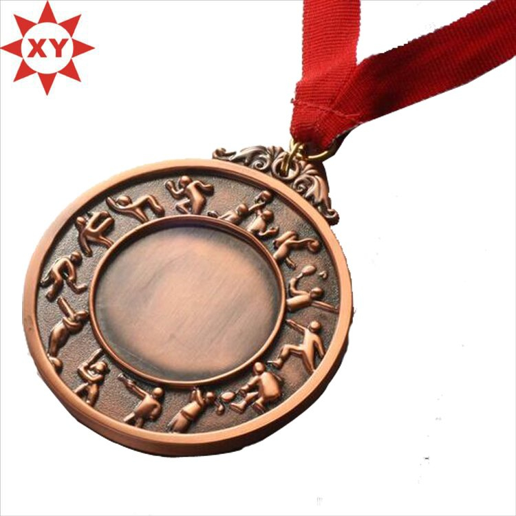 Beautiful Design Embossed Antique Bronze Medals