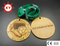 3D Football Gold Medal with Logo Ribbon