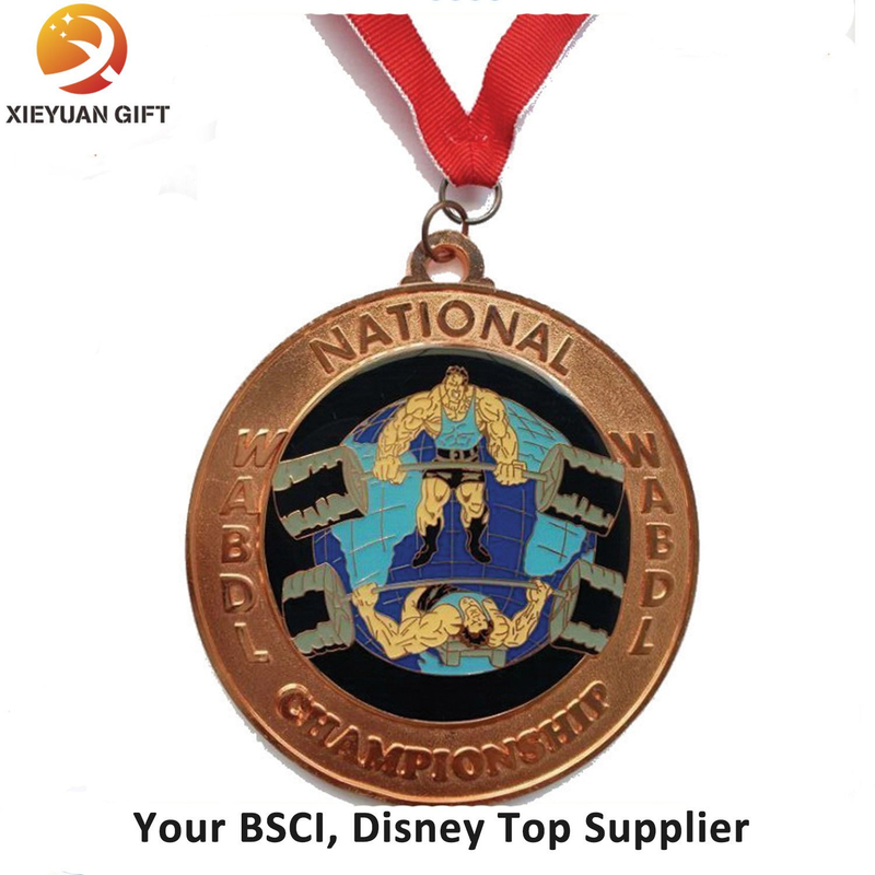 Promotional Product Copper Weightlifting Handmade Medal