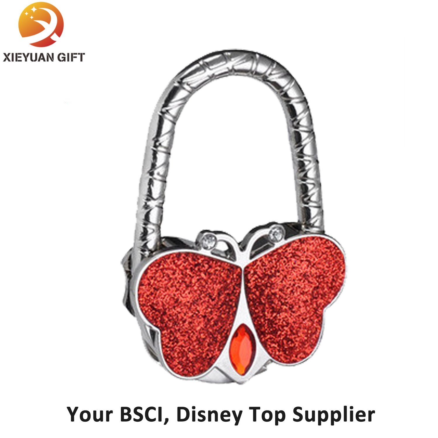 Well Selling Round Rhinestone Bag Hook for Promotion Gifts
