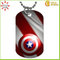 Red Men′s Necklace Chain Dynamic Dog Tag Charm Necklace