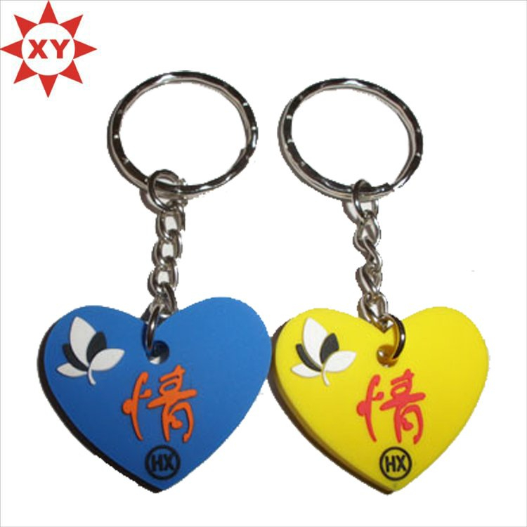 Factory Couple Key Rings Rubber for Promotion Gift (XY-MXL72804)