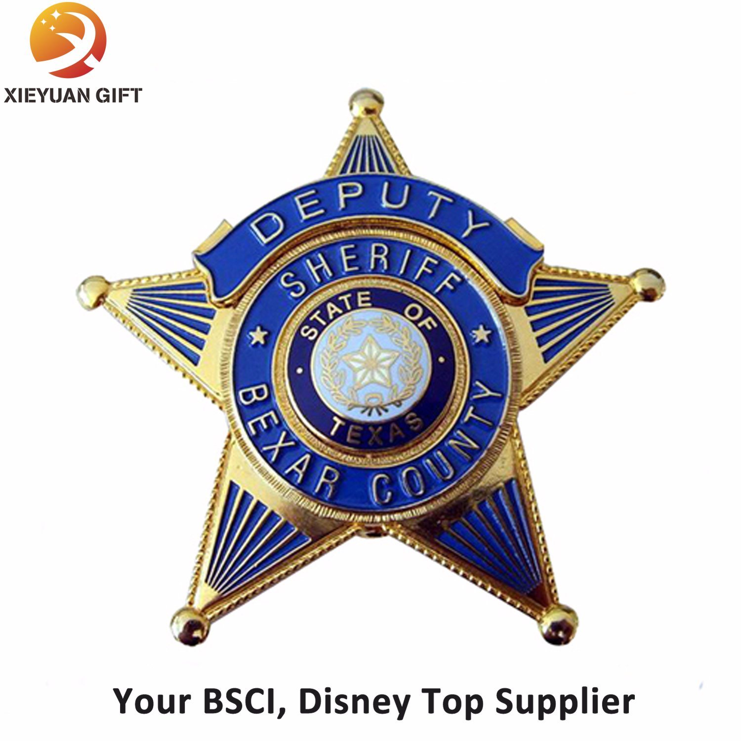 Gold Metal Badges with Your Logo