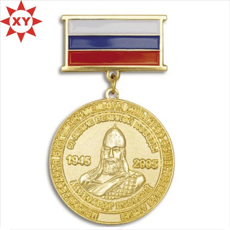 2015 Newest 3D Gold Medal with Ribbon Bar