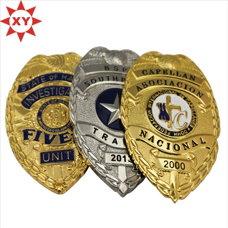 Promotion Sales Metal Badges with Gold