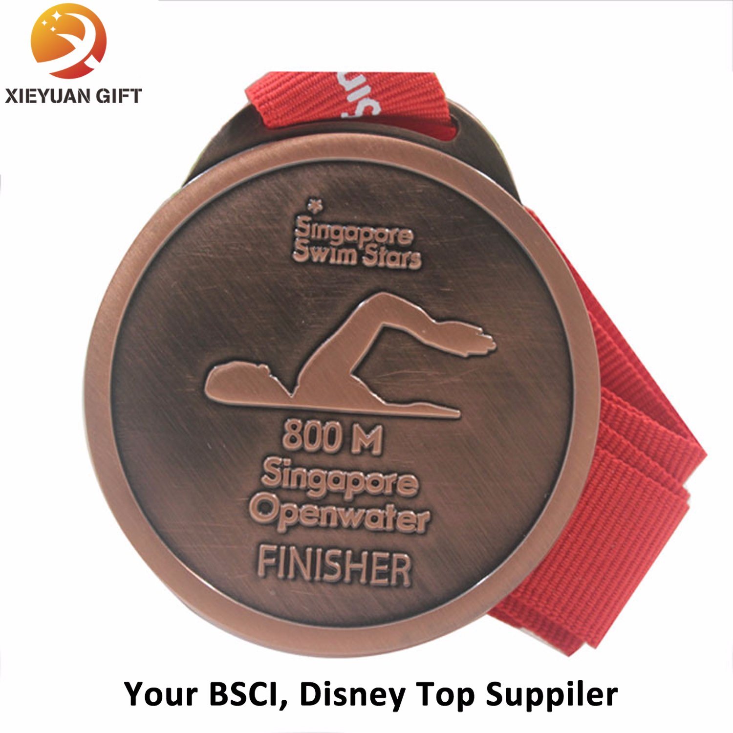 2015 Singapore Copper Honor Swim Star Medals Ribbon