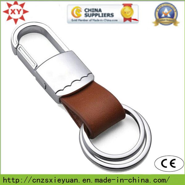 Two Ring Leather Keyholder with Metal Clasp