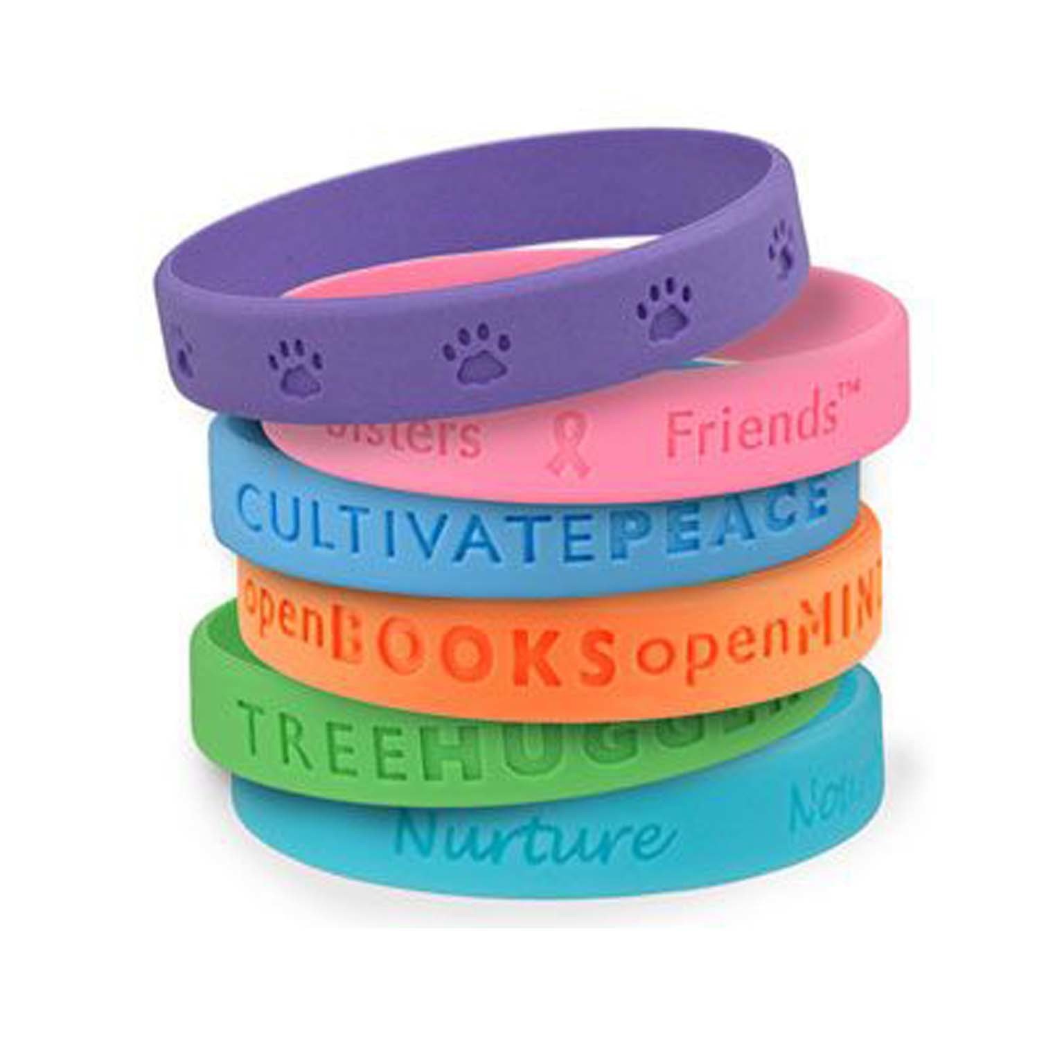 Cheap Debossed Silicone Wristbands with Your Logo