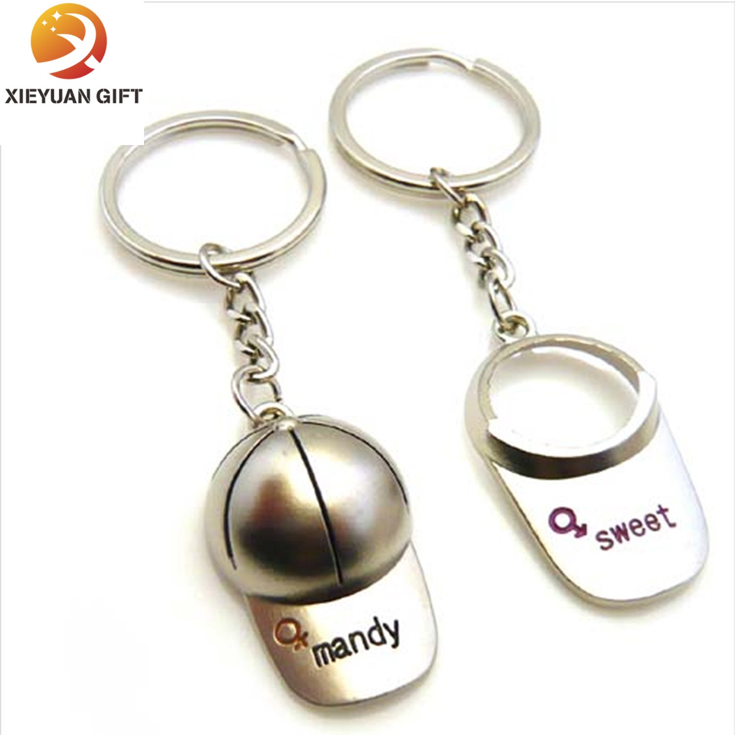 BSCI directly manufacturer 15years with experience professional do Metal Material Trolley Coins Printed Logo with Ring Keychain