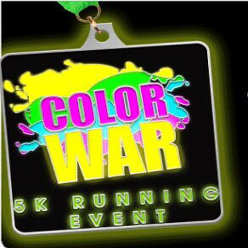 Glow Medal with SGS Certification for Running Event