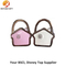 Pink and White Enamel House Shaped Zinc Alloy Bag Hanger