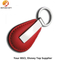 3D Waterdrop Shape Keychain Metal Red Leather Brief Type Key Ring Car Emblem Key Chain
