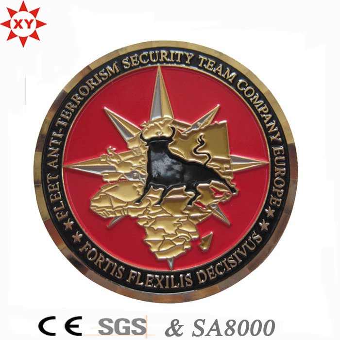 Free Sample 3D Challenge Metal Coins with Epoxy Coating