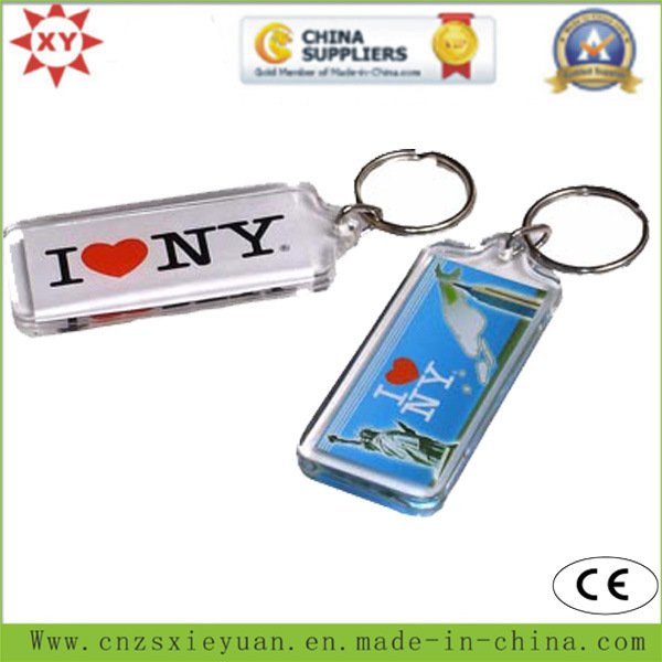 Custom Logo Transparent Plastic Key Chain