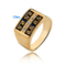 Wholesale Gift Hot Sell Golden Rhinestone Mens Ring