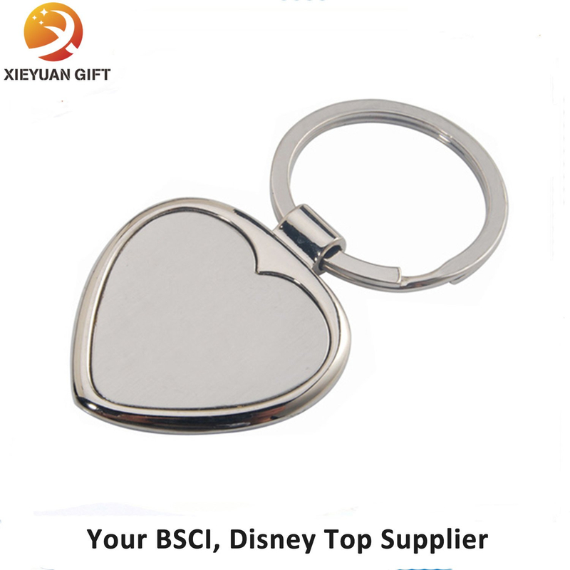 Metal Crafts Custom Logo Blank Heart Shape Keychain