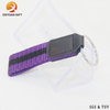 China factory custom high quality purple black ribbon leather key chain