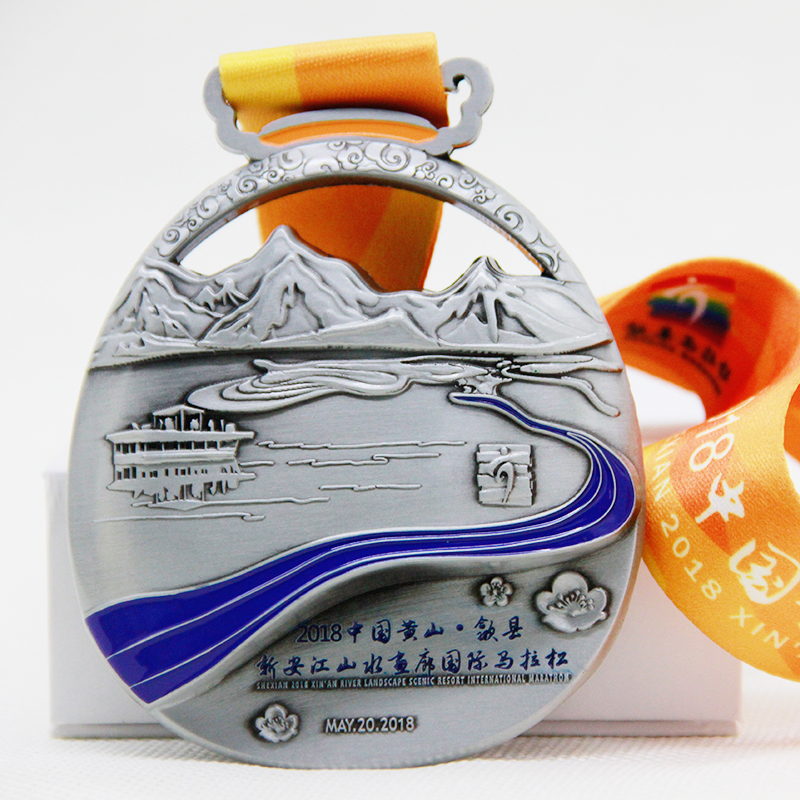 Factory wholesale gold zinc alloy marathon sports medal with best quality fiesta trophy blank custom 3d metal medal